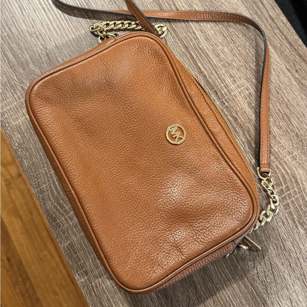Michael Kors Tan Leather Shoulder Bag